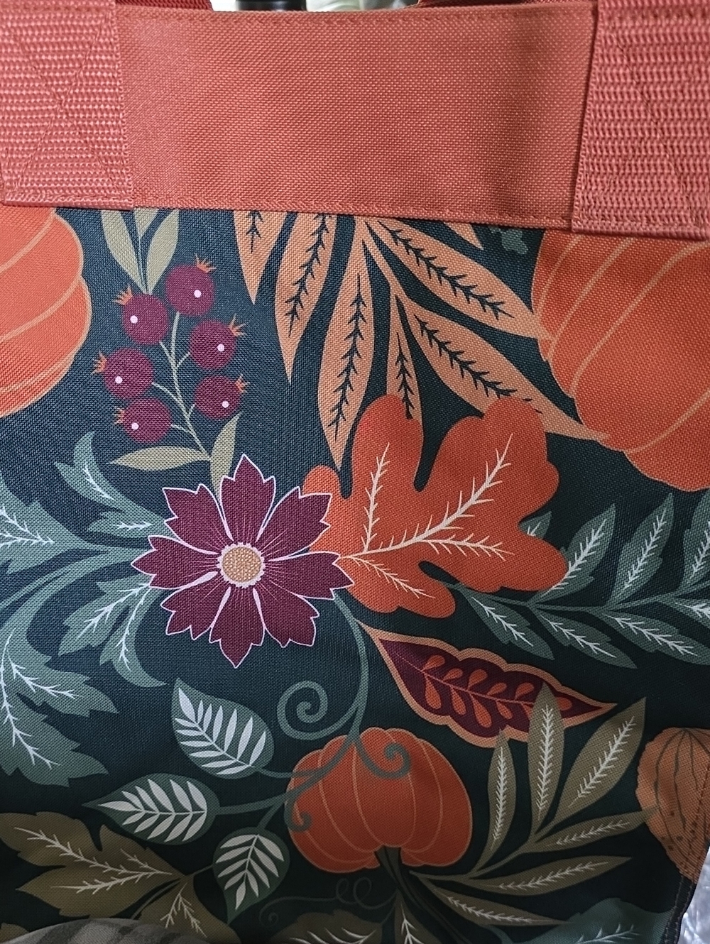 NEW Thirty-one Essential Storage Tote (EST) Pumpkin Floral